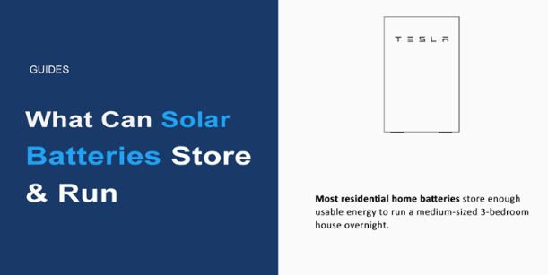 what can solar batteries store